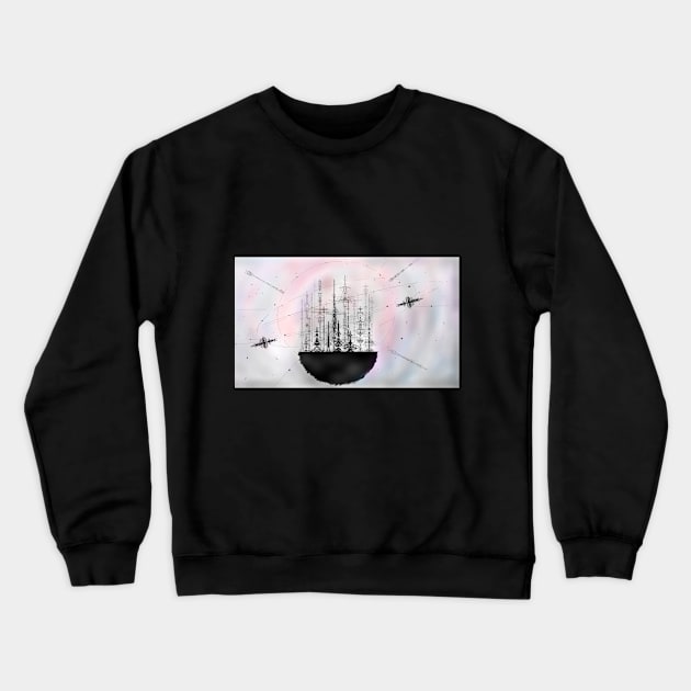 planet of shadows Crewneck Sweatshirt by annaandron